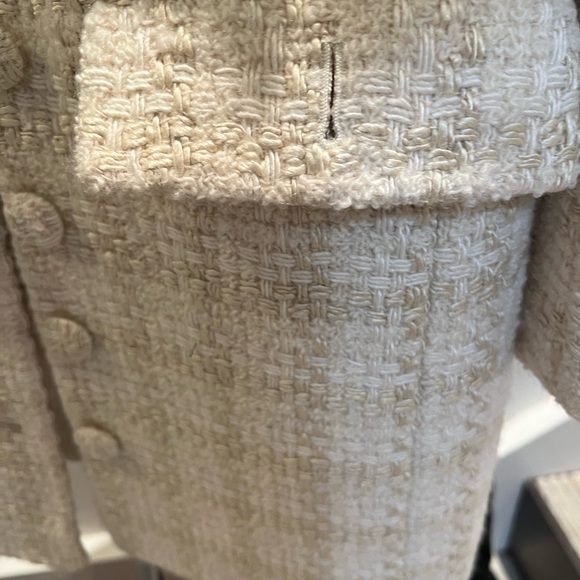 Saint Laurent Long Coat in Silk Tweed and Wool like New - Picture 12 of 15